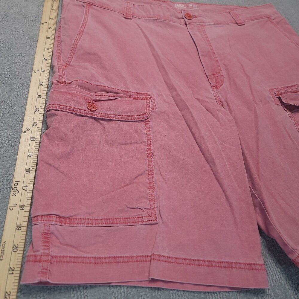 IZOD Saltwater Stretch Mens 38 Cargo Shorts Chino Red 10.5” Inseam - Picture 9 of 14